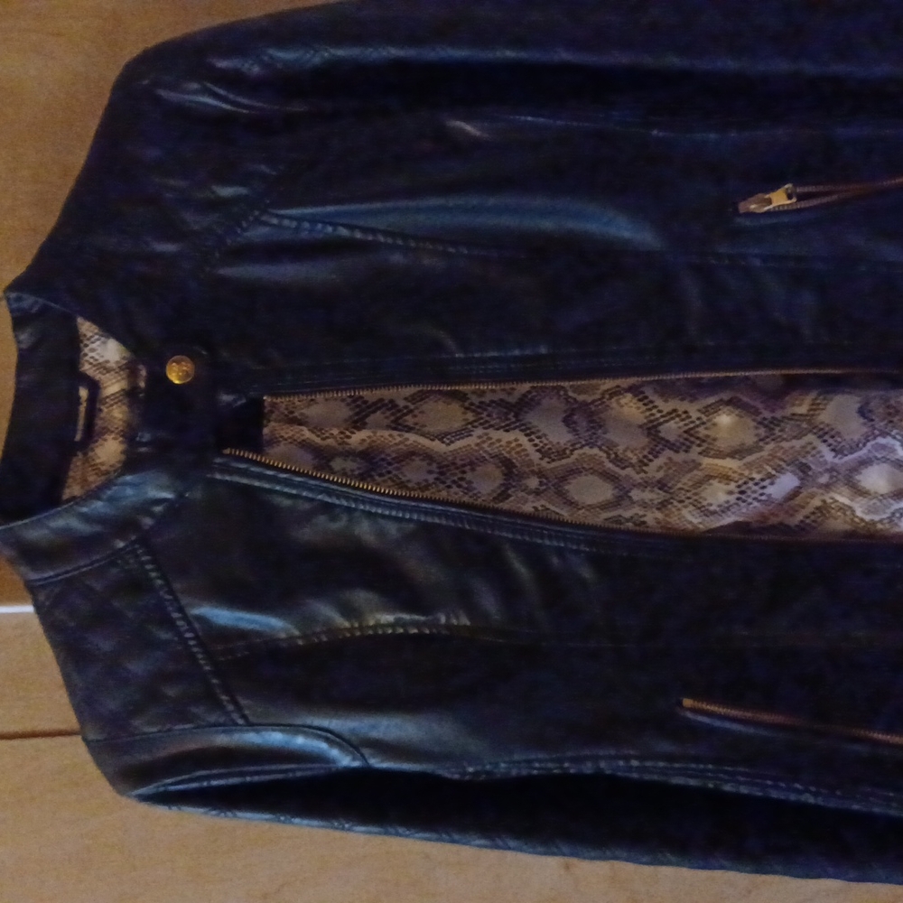Black leather jacket